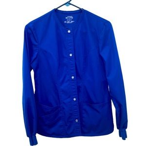 Cherokee Luxe Royal Blue Scrub Jacket. Super Soft And Comfortable. Size X-Small.